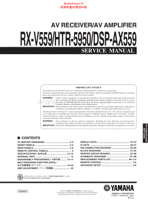 Yamaha-DSPAX559-avr-sm 维修电路原理图.pdf