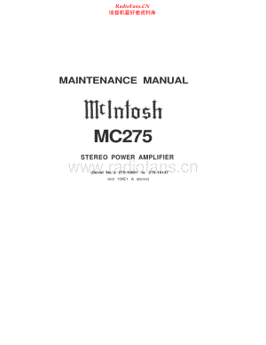 McIntosh-MC275-pwr-sm 维修电路原理图.pdf