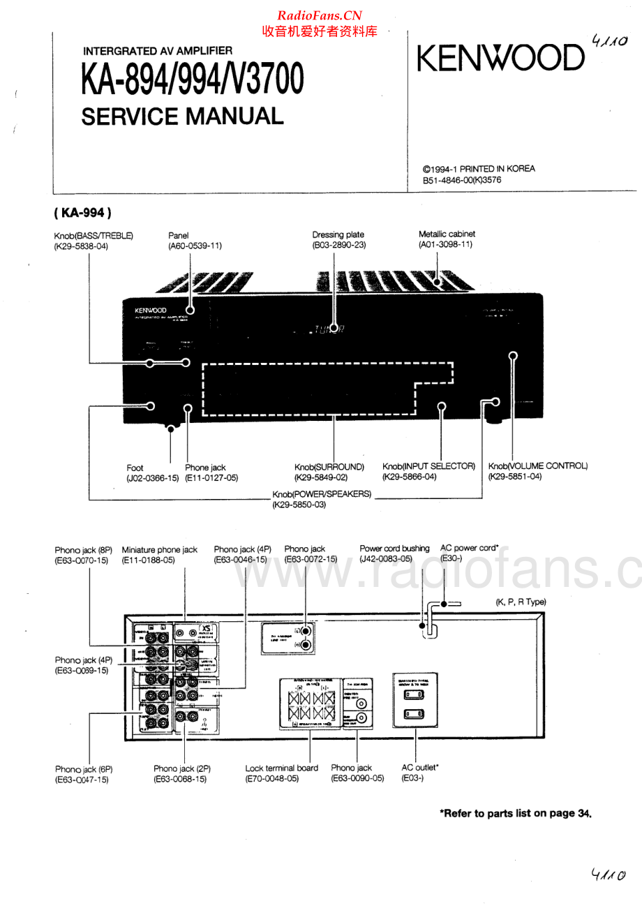 Kenwood-KA894-int-sm 维修电路原理图.pdf_第1页
