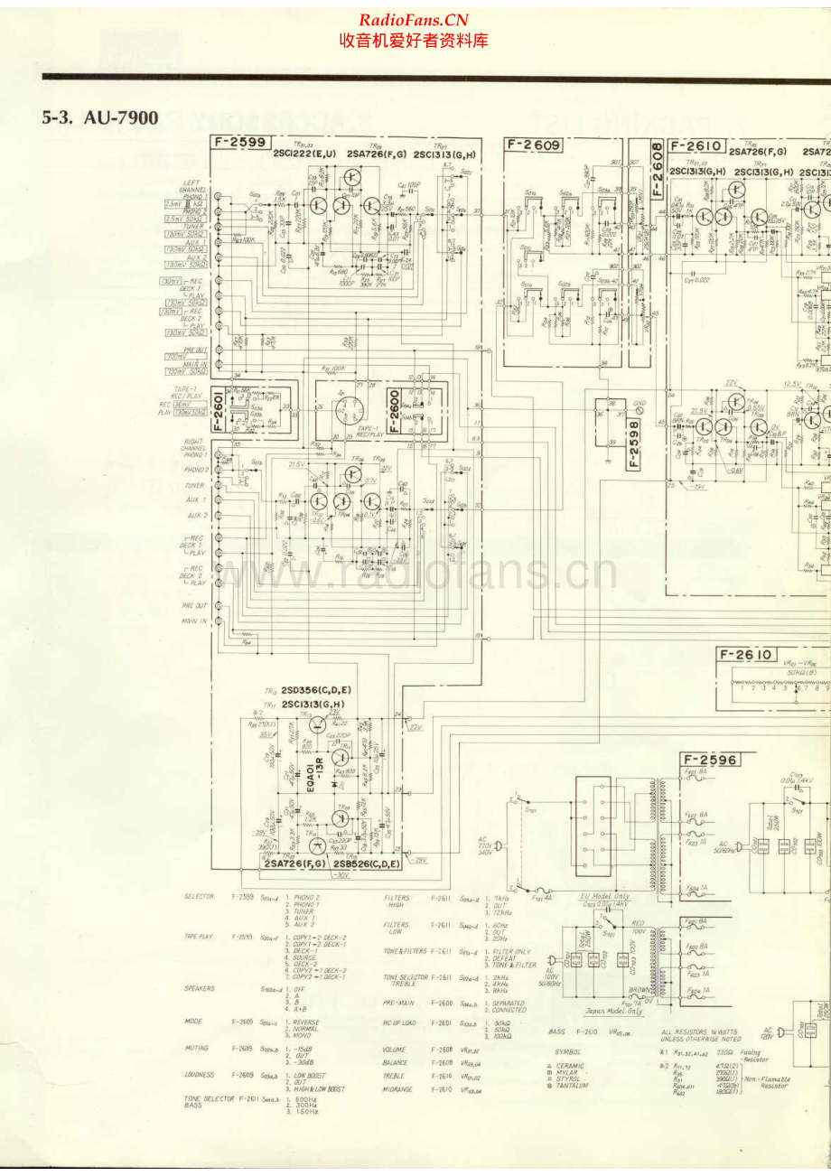 Sansui-AU7900-int-sch2 维修电路原理图.pdf_第1页