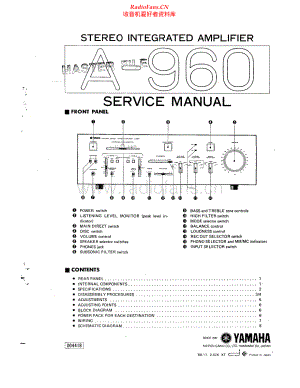 Yamaha-A960-int-sm(1) 维修电路原理图.pdf