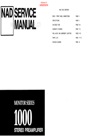 NAD-1000-pre-sm 维修电路原理图.pdf