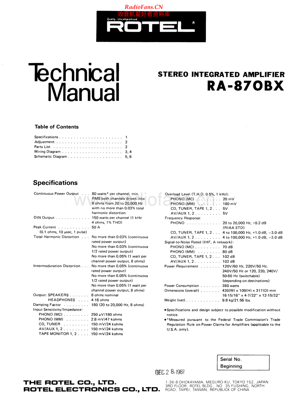 Rotel-RA870BX-int-sm 维修电路原理图.pdf_第1页