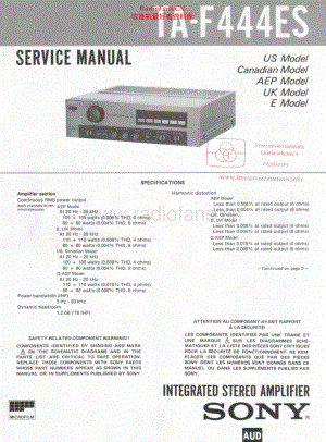 Sony-TAF444ES-int-sm 维修电路原理图.pdf