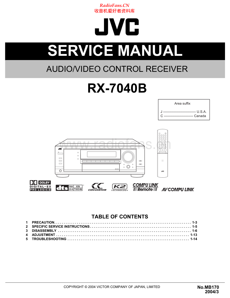 JVC-RX7040B-avr-sm 维修电路原理图.pdf_第1页