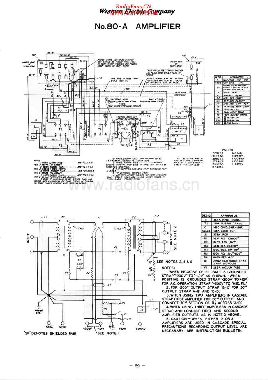 WesternElectric-80A-amp-sch 维修电路原理图.pdf_第2页