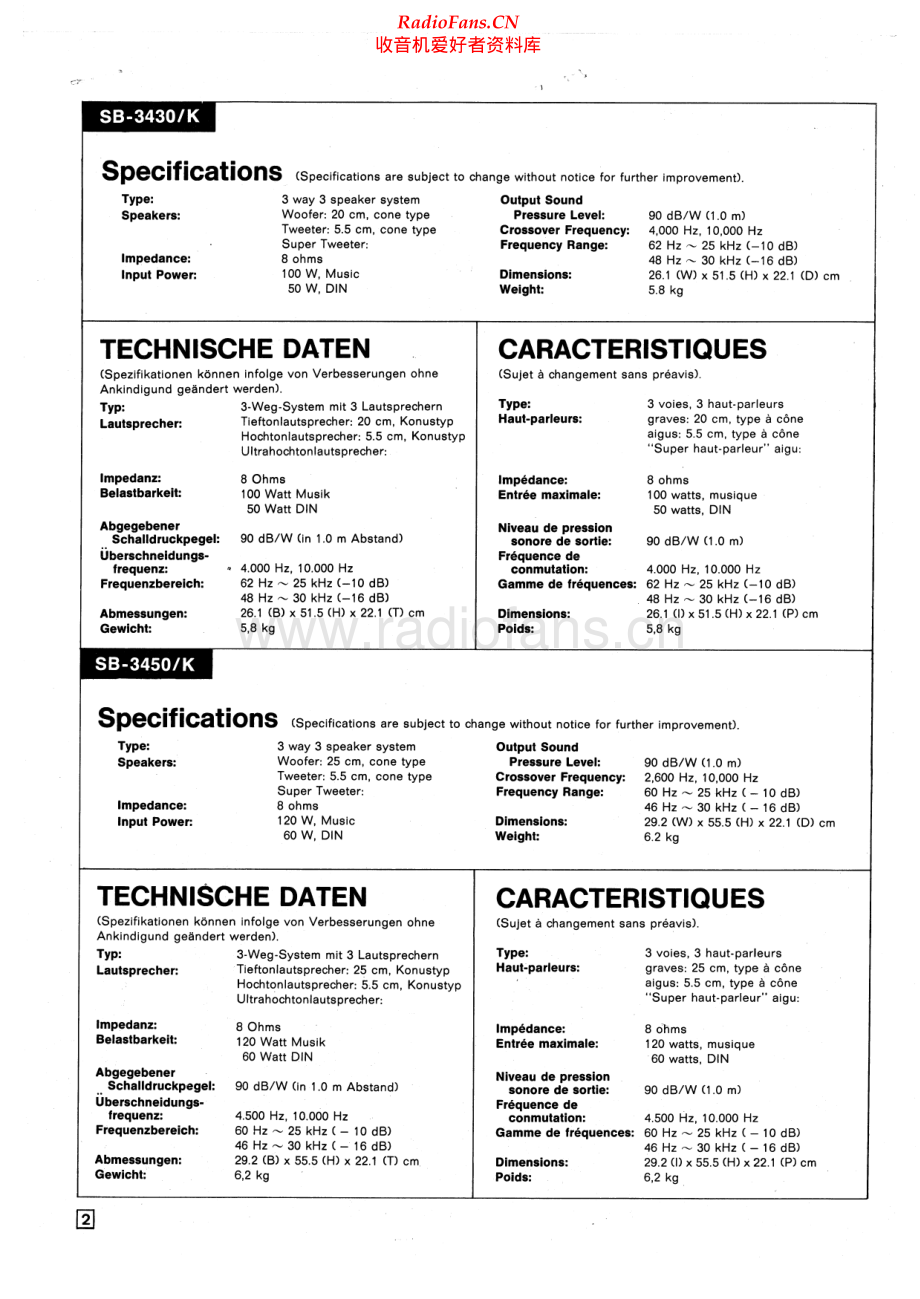 Technics-SB3410-spk-sm 维修电路原理图.pdf_第2页