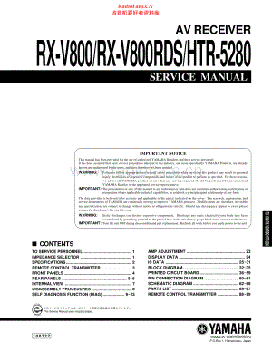 Yamaha-HTR5280-avr-sm 维修电路原理图.pdf