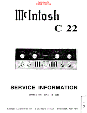 McIntosh-C22-pre-sch 维修电路原理图.pdf