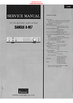 Sansui-AM7-int-sm 维修电路原理图.pdf