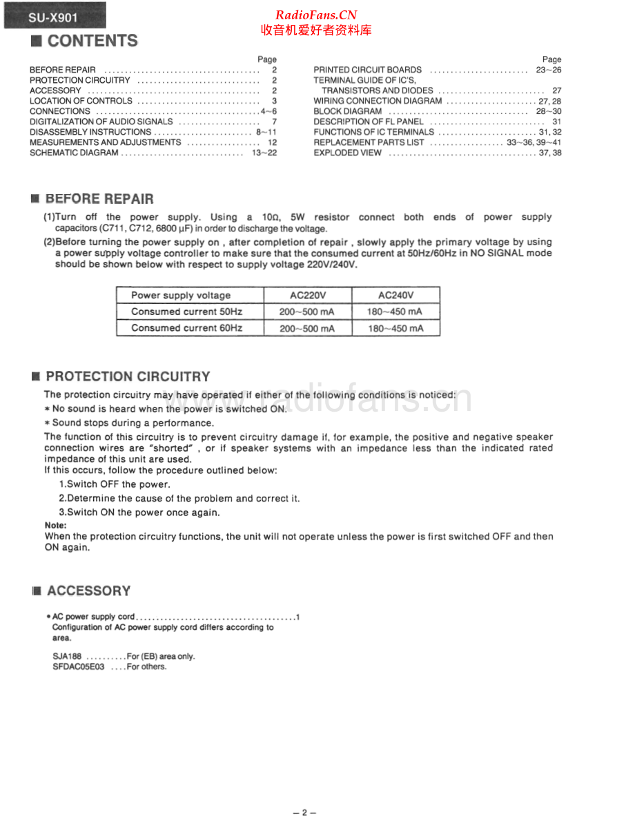 Technics-SUX901-int-sm 维修电路原理图.pdf_第2页