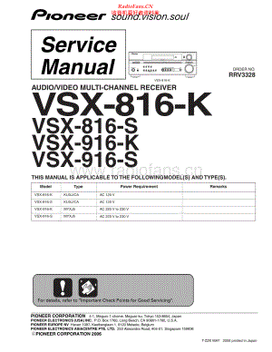 Pioneer-VSX916K-avr-sm 维修电路原理图.pdf