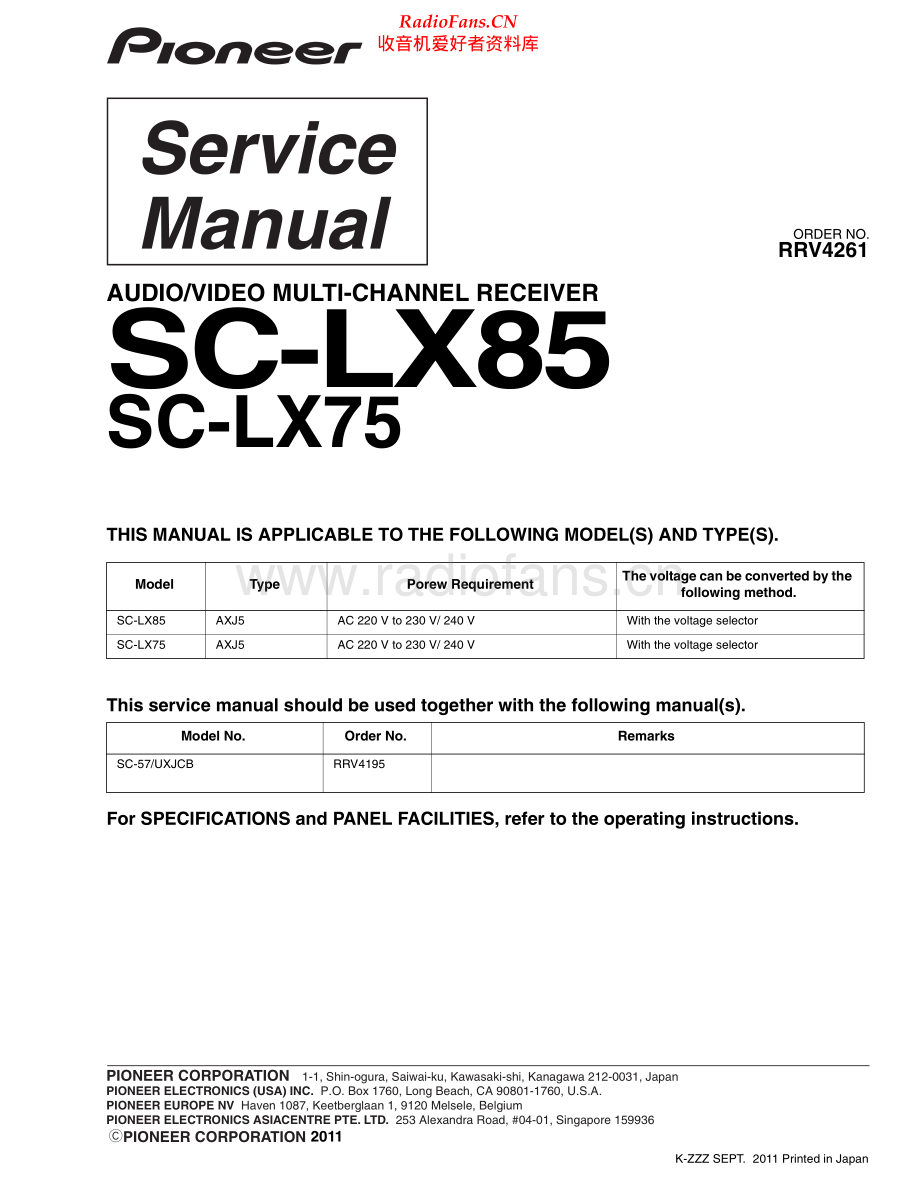 Pioneer-SCLX85-avr-sup3 维修电路原理图.pdf_第1页