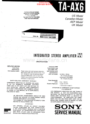 Sony-TAAX6-int-sm 维修电路原理图.pdf