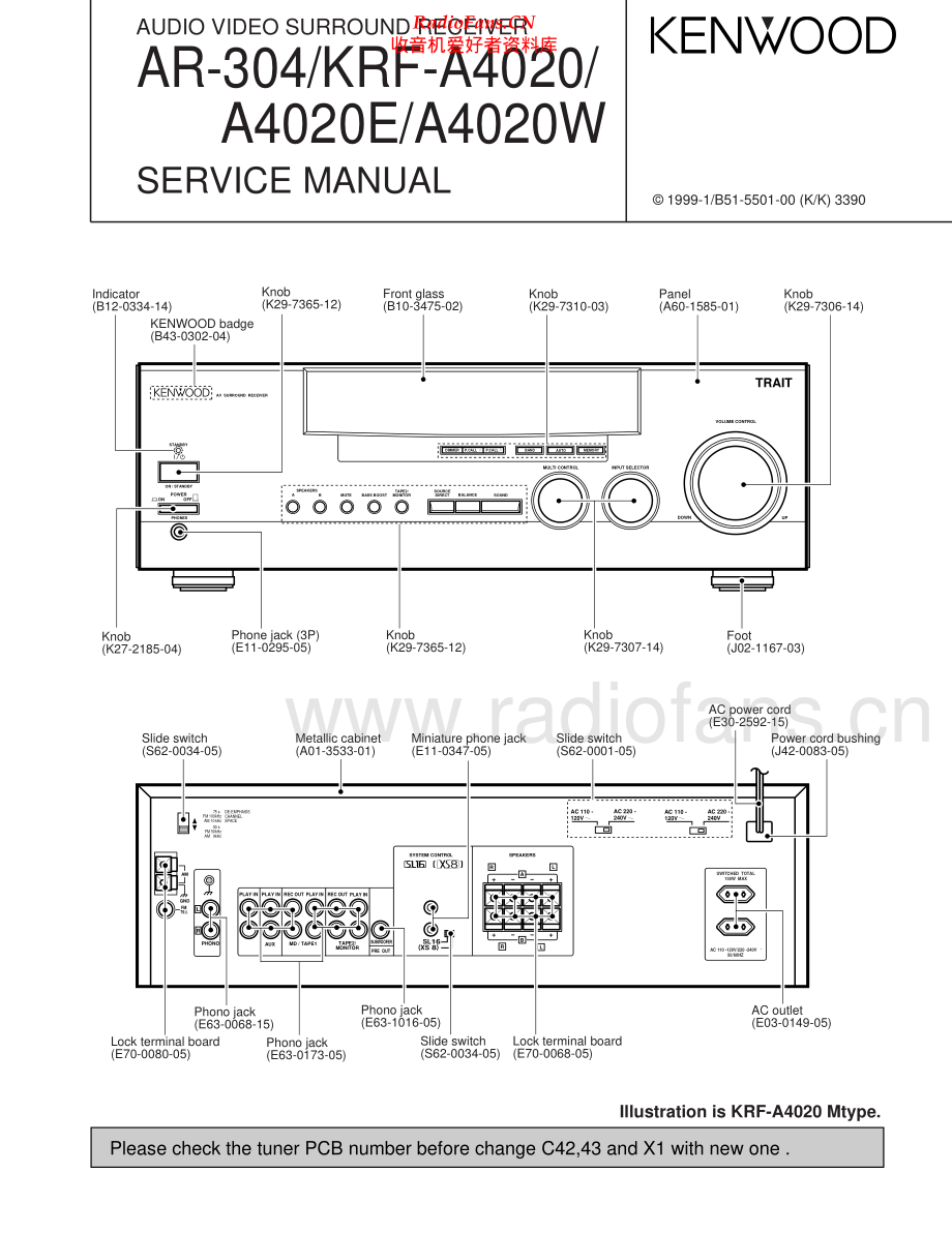 Kenwood-A4020E-int-sm 维修电路原理图.pdf_第1页