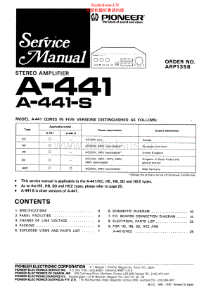 Pioneer-A441-int-sm 维修电路原理图.pdf