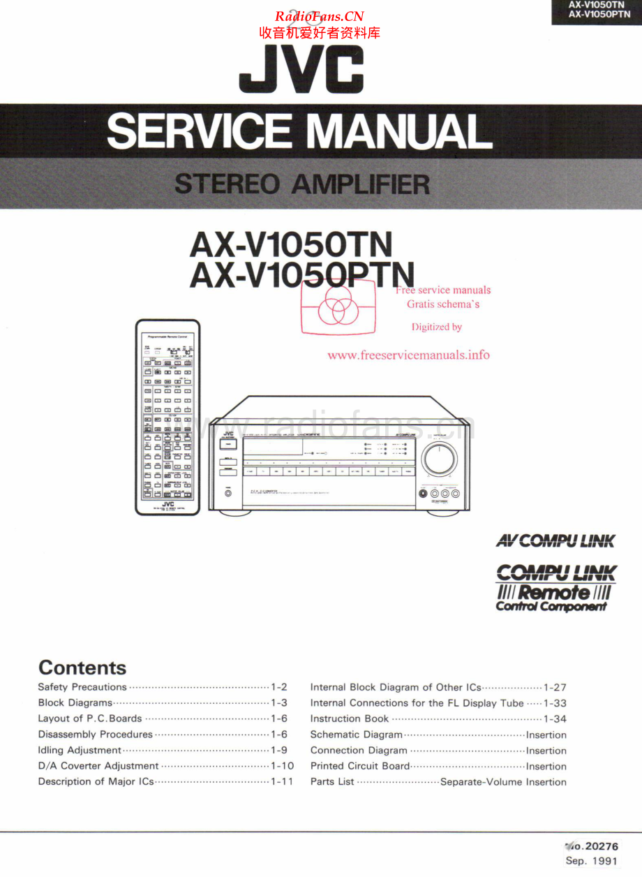 JVC-AXV1050PTN-int-sm 维修电路原理图.pdf_第1页