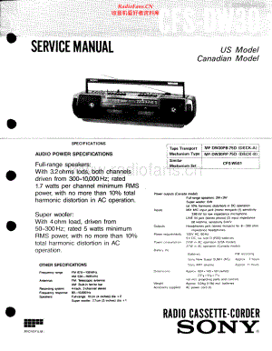 Sony-CFSDW30-pr-sm 维修电路原理图.pdf