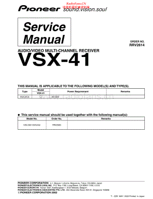 Pioneer-VSX41-avr-sm 维修电路原理图.pdf