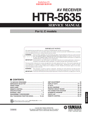 Yamaha-HTR5635-avr-sm 维修电路原理图.pdf