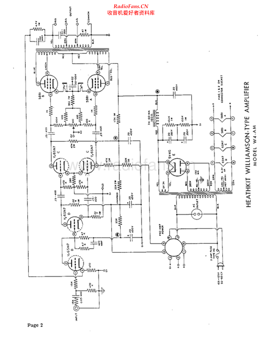 Heathkit-W4AM-pwr-sch 维修电路原理图.pdf_第1页