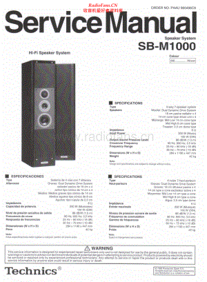 Technics-SBM1000-spk-sm 维修电路原理图.pdf