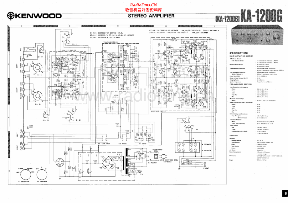 Kenwood-KA1200B-int-sch 维修电路原理图.pdf_第1页