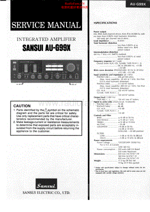 Sansui-AUG99X-int-sm 维修电路原理图.pdf
