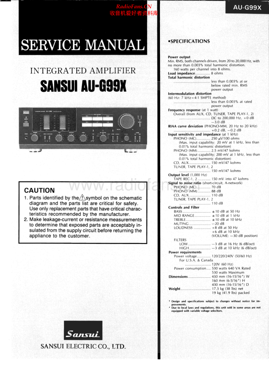 Sansui-AUG99X-int-sm 维修电路原理图.pdf_第1页