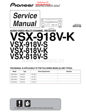Pioneer-VSX818VS-avr-sm 维修电路原理图.pdf