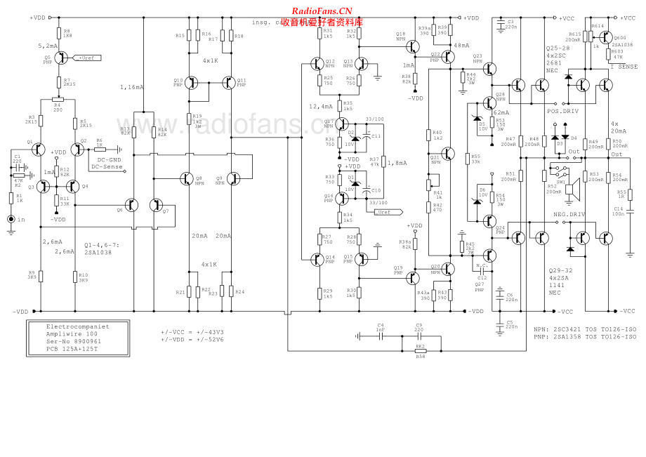 Electrocompaniet-Ampliwire100-pwr-sch维修电路原理图.pdf_第1页