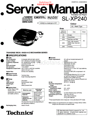 Technics-SLXP240-dm-sm(1) 维修电路原理图.pdf
