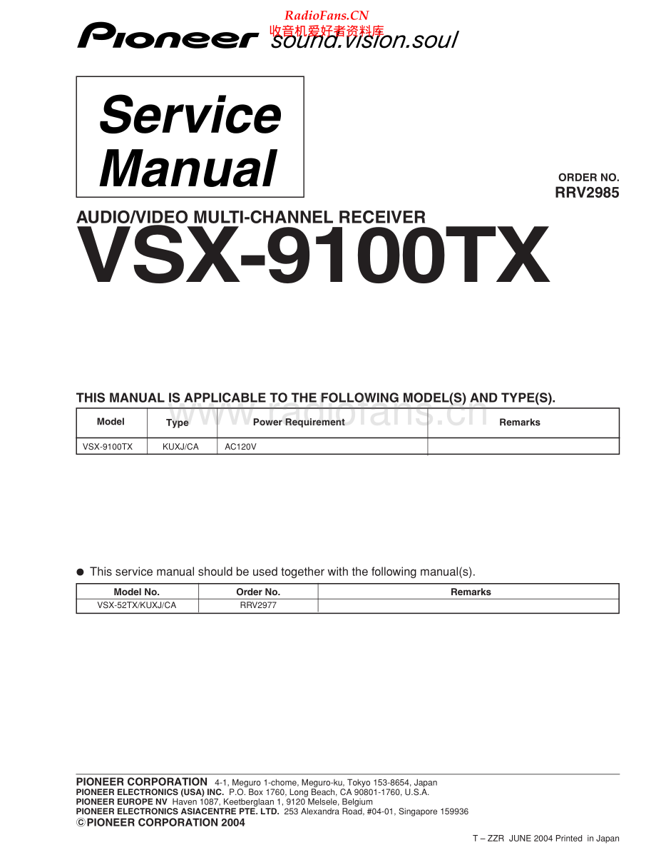 Pioneer-VSX9100TX-avr-sm 维修电路原理图.pdf_第1页
