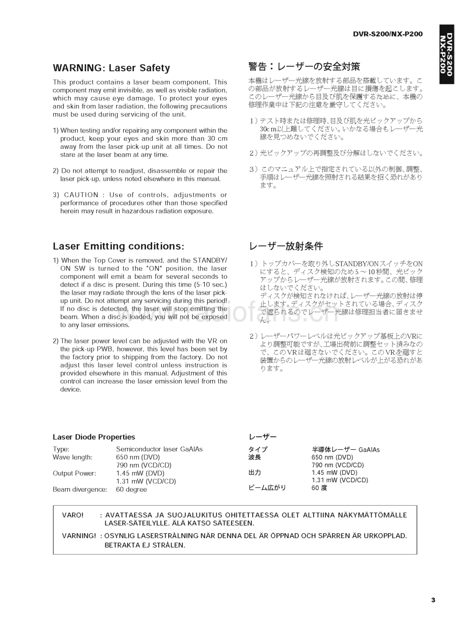 Yamaha-DVXS200-hts-sm 维修电路原理图.pdf_第3页
