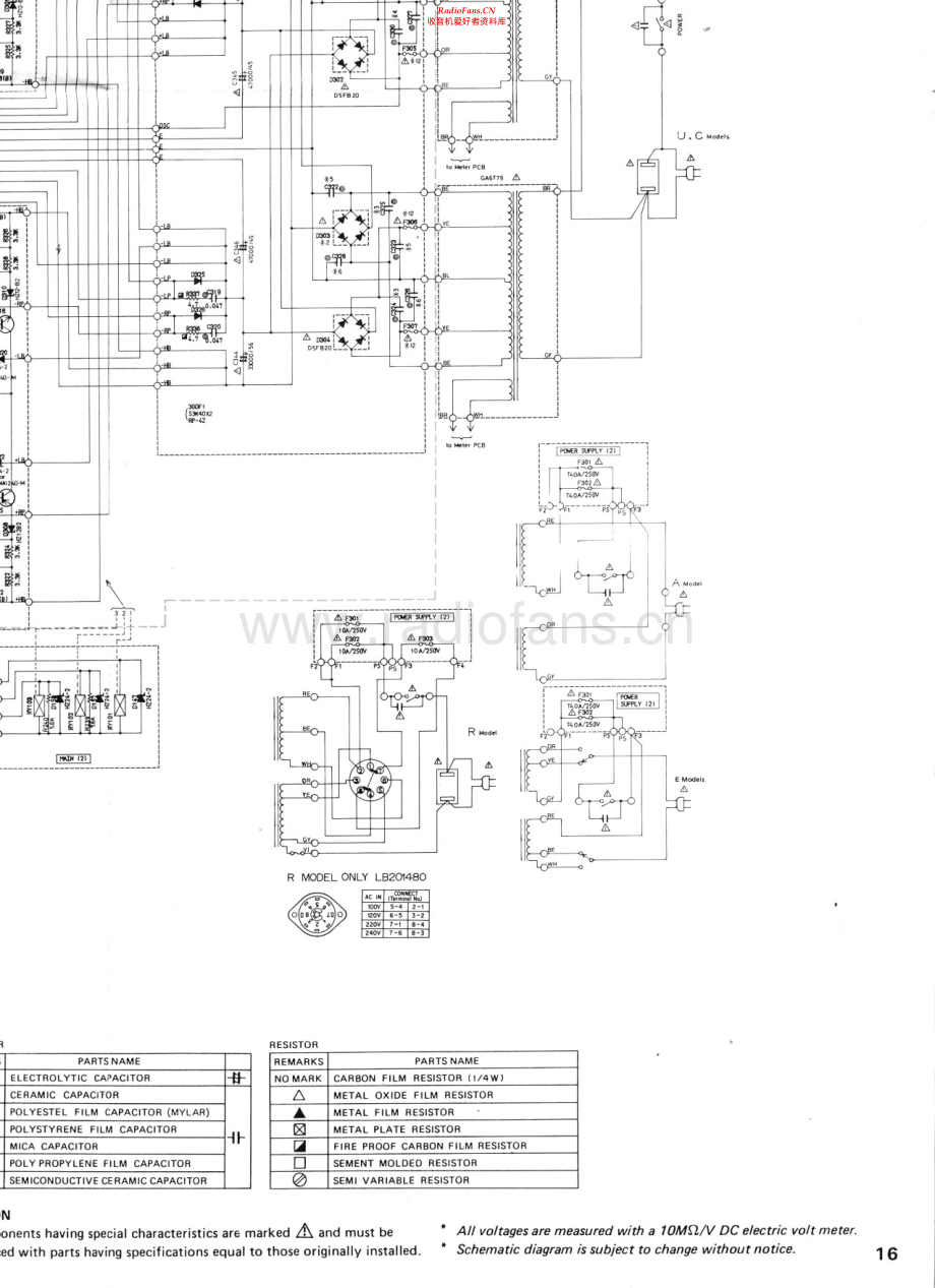 Yamaha-M80-pwr-sch 维修电路原理图.pdf_第1页