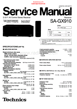 Technics-SAGX910-avr-sm 维修电路原理图.pdf