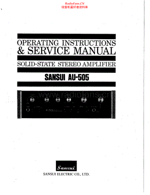 Sansui-AU505-int-sm 维修电路原理图.pdf