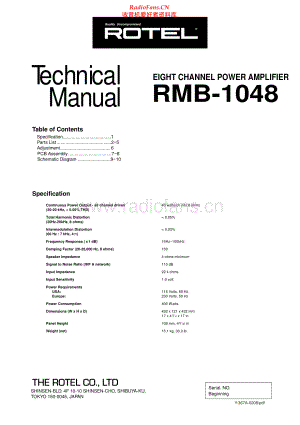 Rotel-RMB1048-pwr-sm 维修电路原理图.pdf