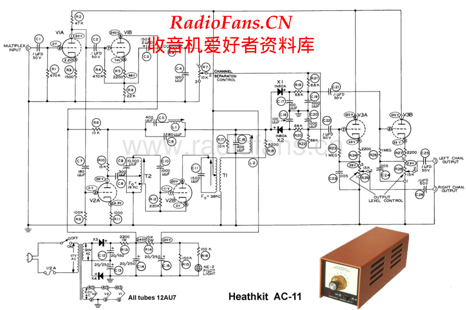 Heathkit-AC11-mpx-sch 维修电路原理图.pdf_第1页