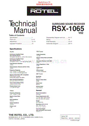 Rotel-RSX1065_v02-ssr-sm 维修电路原理图.pdf