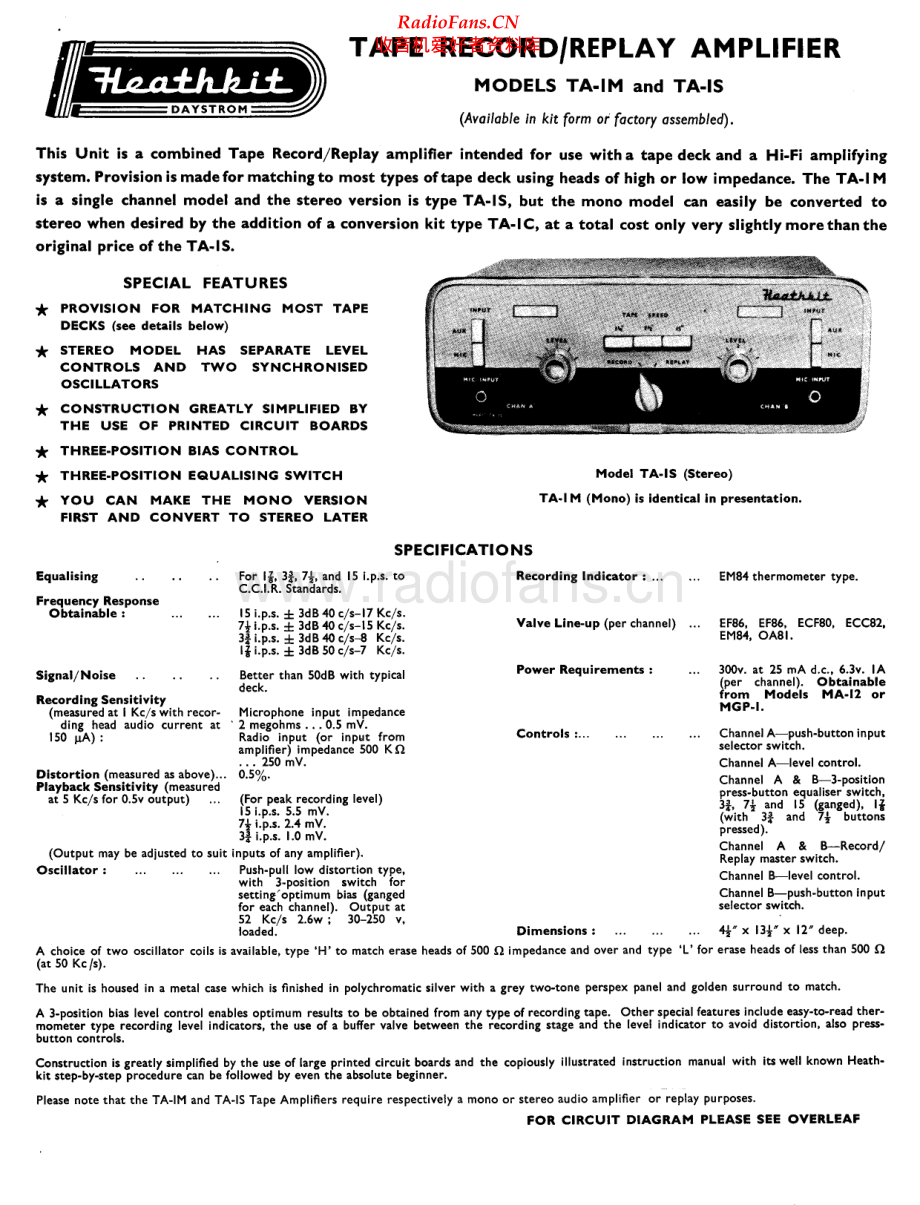Heathkit-TA1M-tra-sm 维修电路原理图.pdf_第1页