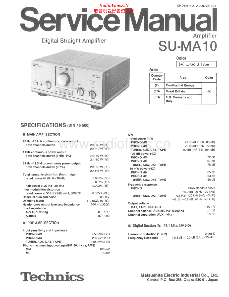Technics-SUMA10-int-sm(1) 维修电路原理图.pdf_第1页