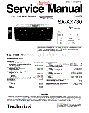 Technics-SAAX730-avr-sm 维修电路原理图.pdf