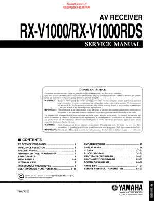 Yamaha-RXV1000RDS-avr-sm(1) 维修电路原理图.pdf