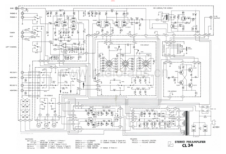 Luxman-CL34-pre-sch 维修电路原理图.pdf_第1页