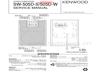 Kenwood-SW505D-spk-sm 维修电路原理图.pdf