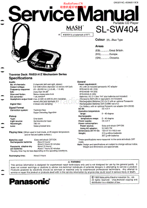 Technics-SLSW404-dm-sm(1) 维修电路原理图.pdf
