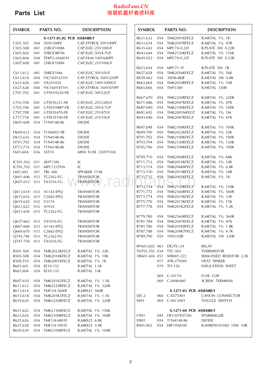 Rotel-RB1090-pwr-sm 维修电路原理图.pdf_第2页