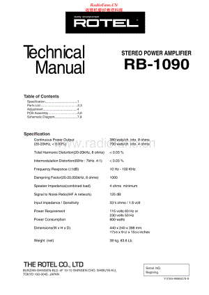 Rotel-RB1090-pwr-sm 维修电路原理图.pdf
