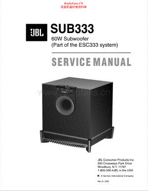 JBL-SUB333-sub-sm 维修电路原理图.pdf